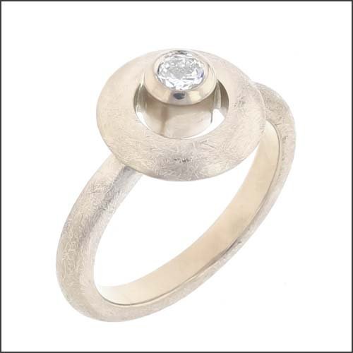 Diamond Circle Ring 14KW - JewelsmithEngagement Rings