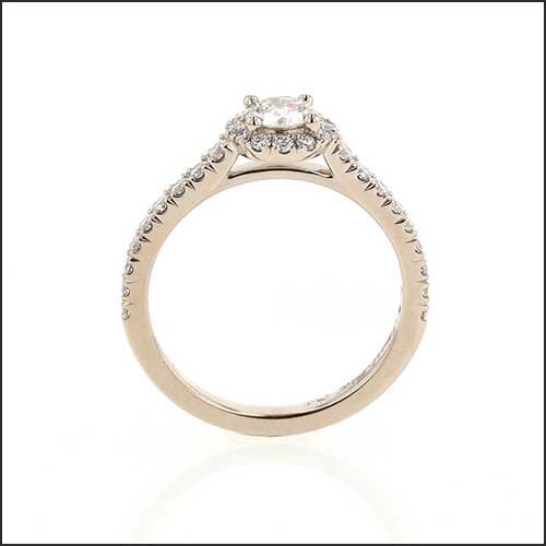 Diamond Floating Halo Engagement Ring 14KW - JewelsmithEngagement Rings