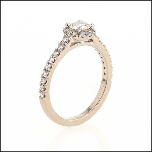 Diamond Floating Halo Engagement Ring 14KW - JewelsmithEngagement Rings
