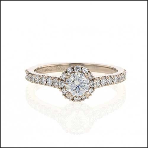 Diamond Floating Halo Engagement Ring 14KW - JewelsmithEngagement Rings