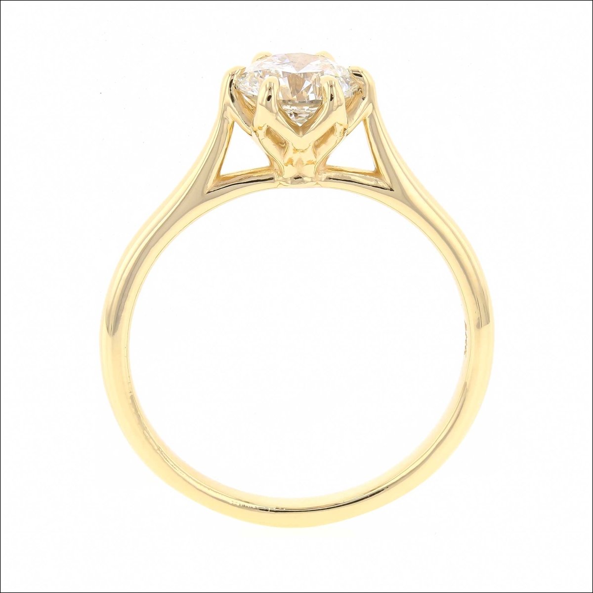 Diamond Floral Engagement Ring 14KY - JewelsmithEngagement Rings