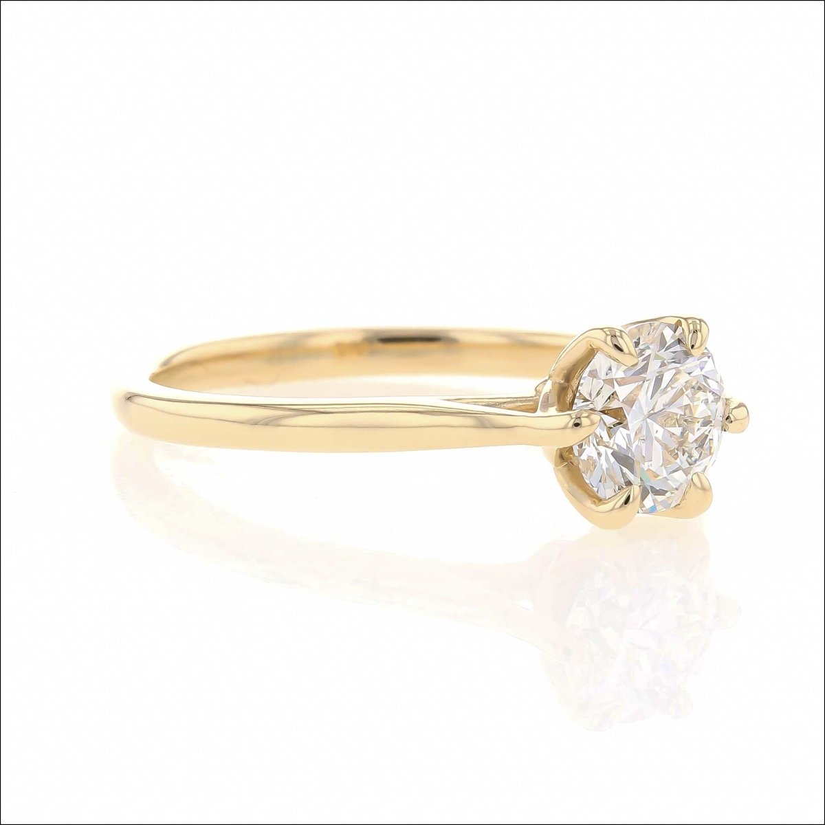 Diamond Floral Engagement Ring 14KY - JewelsmithEngagement Rings