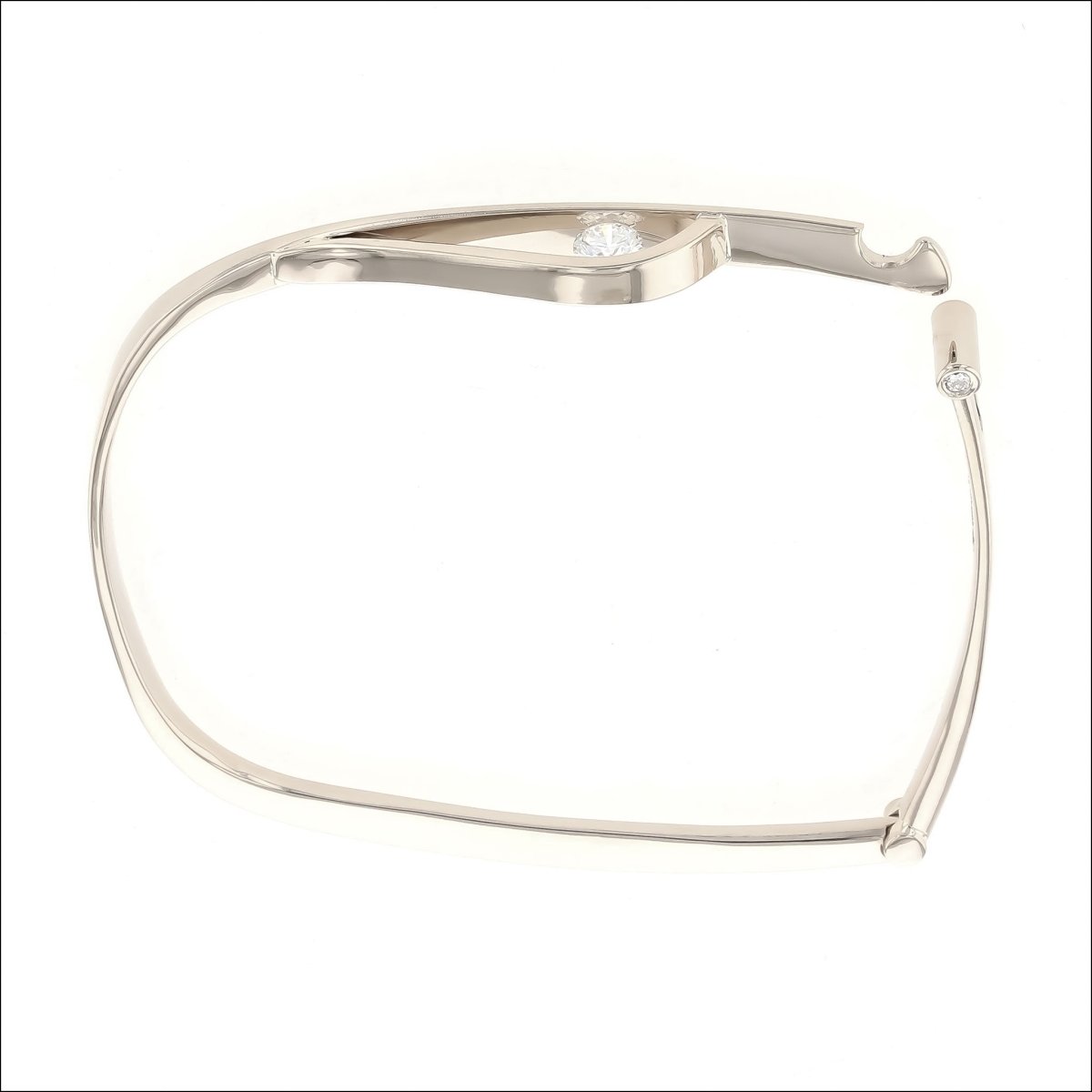 Diamond Hinged Square Bangle Bracelet - JewelsmithBracelets