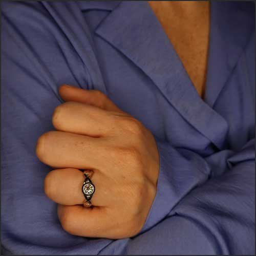 Diamond Infinity Engagement Ring 14KW - JewelsmithEngagement Rings