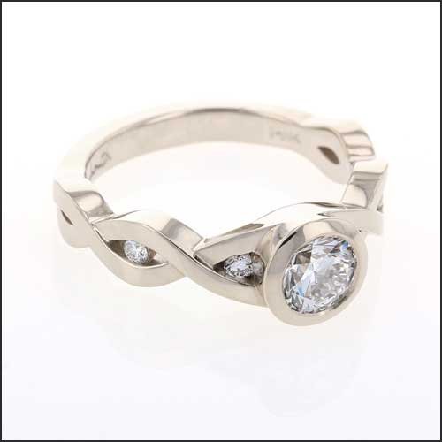 Diamond Infinity Engagement Ring 14KW - JewelsmithEngagement Rings