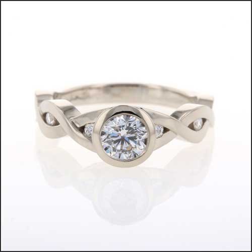 Diamond Infinity Engagement Ring 14KW - JewelsmithEngagement Rings