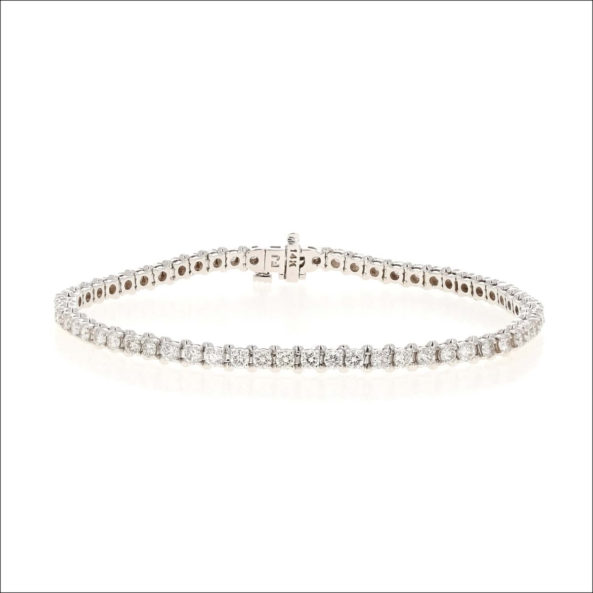 Diamond Line Bracelet 14KW 3.04cttw - JewelsmithBracelets