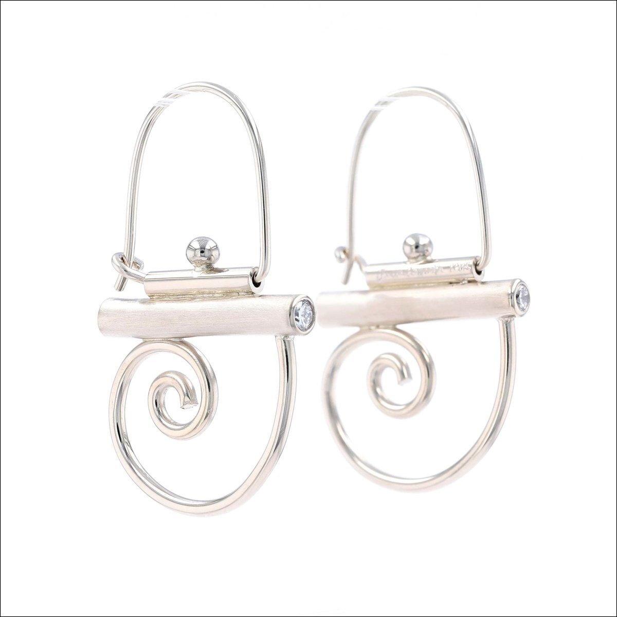 Diamond "Parts" Earrings 14KW - JewelsmithEarrings