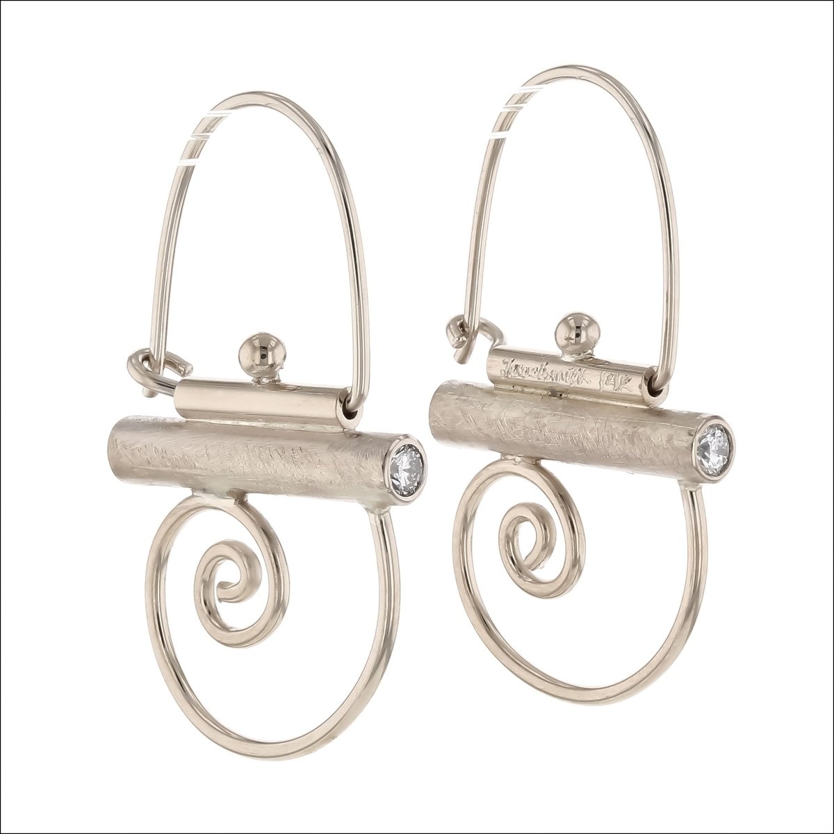 Diamond "Parts" Earrings 14KW - JewelsmithEarrings