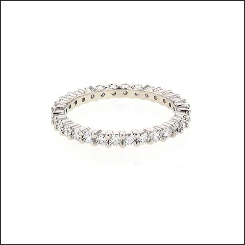 Diamond Shared Prong Eternity Band Platinum - JewelsmithBands