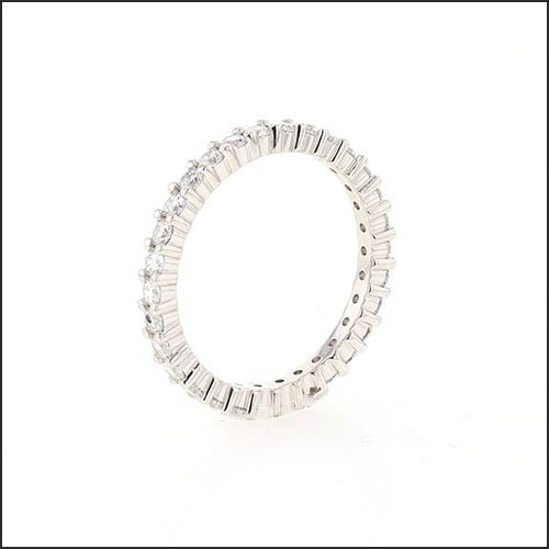 Diamond Shared Prong Eternity Band Platinum - JewelsmithBands