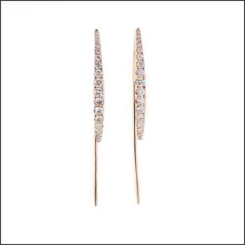 Diamond Threader Earrings 14K Rose - JewelsmithEarrings