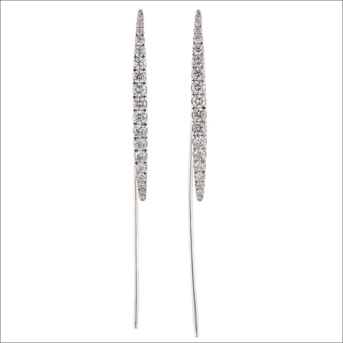 Diamond Threader Earrings 14KW - JewelsmithEarrings