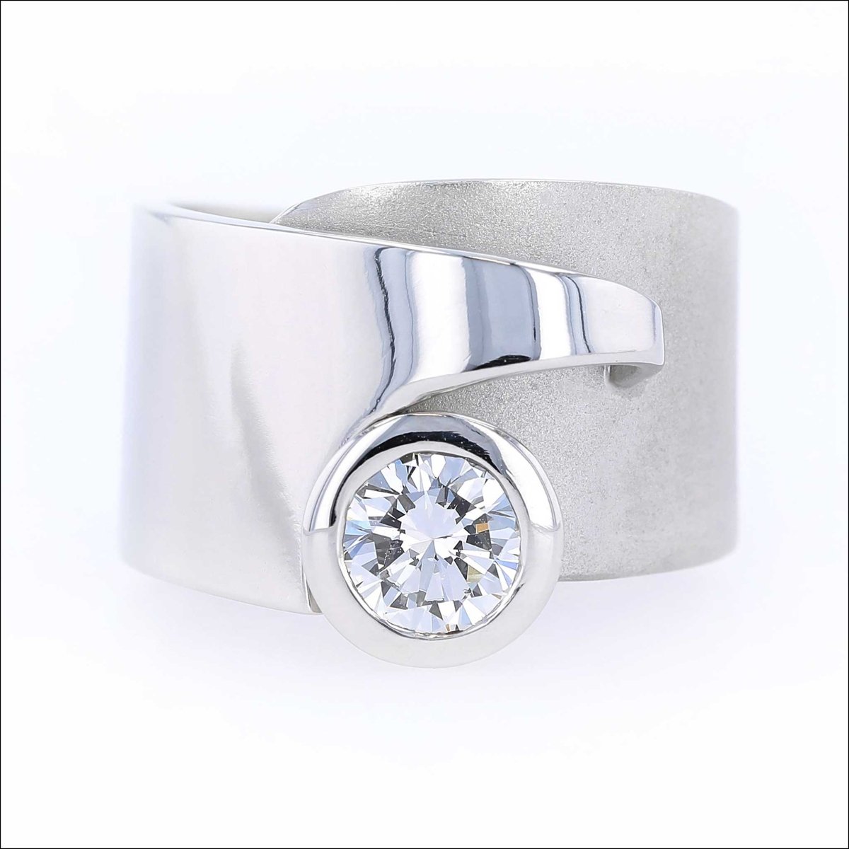 Diamond Wide Cone and Sheet Ring Platinum - JewelsmithRings