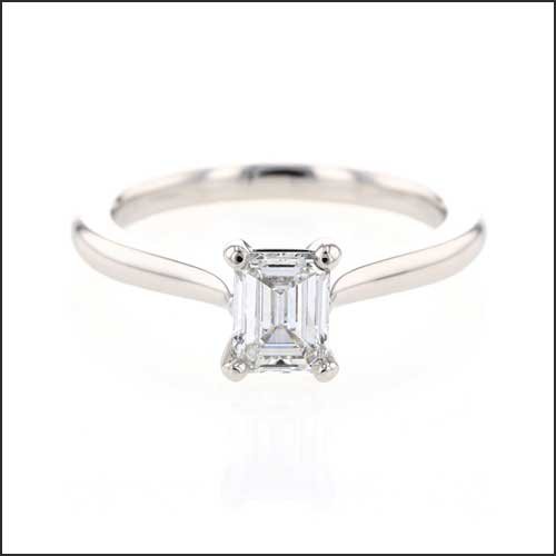 Emerald Cut Diamond Engagement Ring Platinum - JewelsmithEngagement Rings