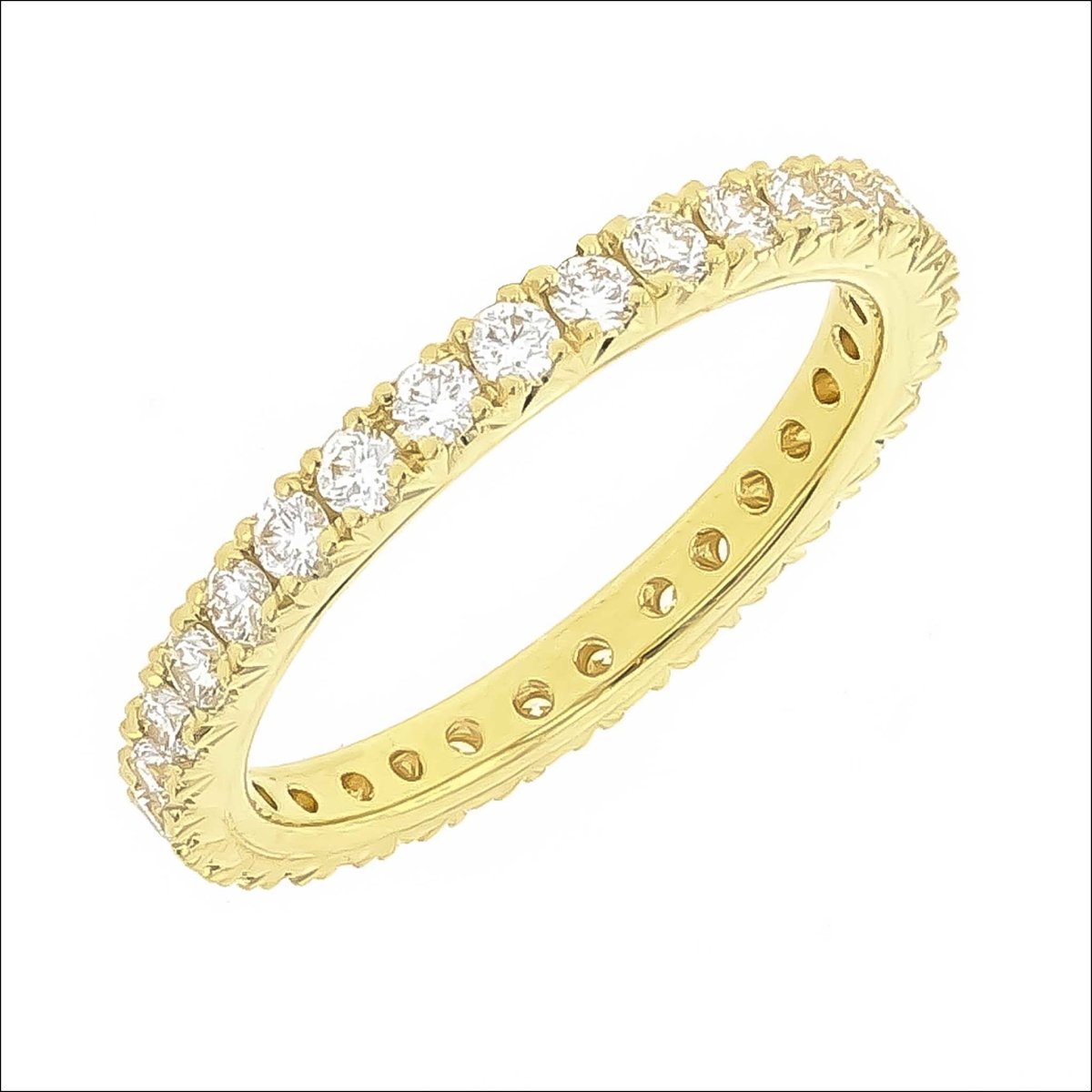 French Cut Diamond Eternity Band 18KY - JewelsmithBands