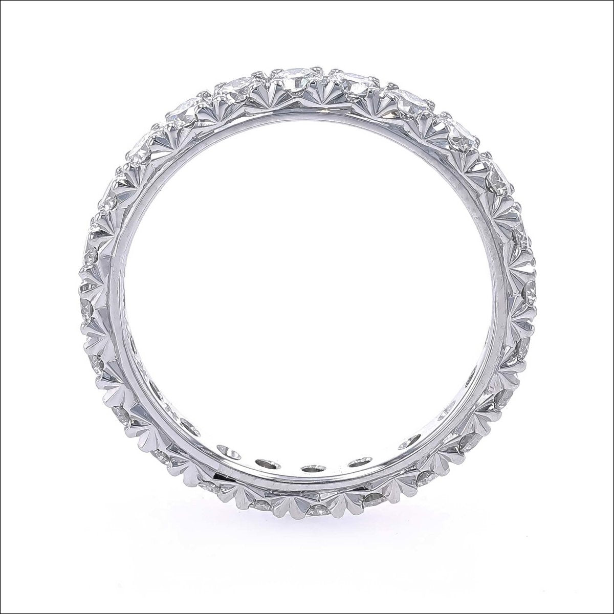 French Cut Diamond Eternity Band Platinum - JewelsmithBands