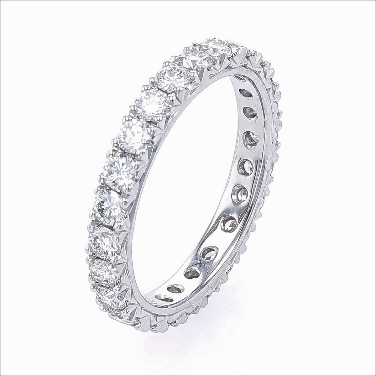 French Cut Diamond Eternity Band Platinum - JewelsmithBands