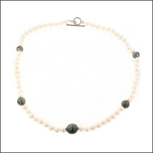 Freshwater and Tahitian Pearl Strand 14KW 20" - JewelsmithNecklaces