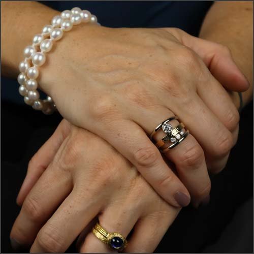 Freshwater Pearl Strand Bracelet 18KY - JewelsmithBracelets