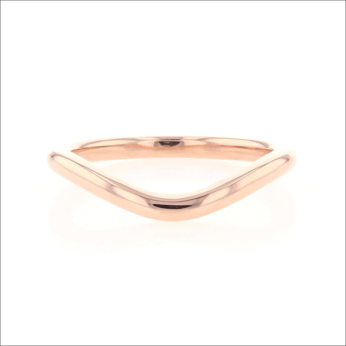 Gentle Curve Band 14K Rose - JewelsmithBands