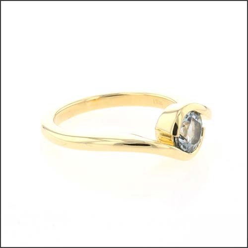 Gray Spinel Bypass Ring 18KY - JewelsmithRings