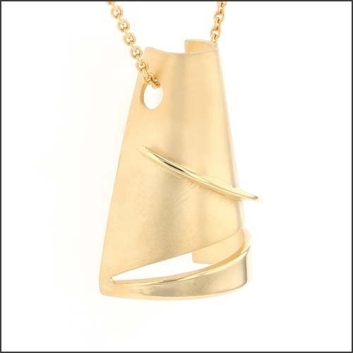 Half Cone Pendant 18KY - JewelsmithPendants
