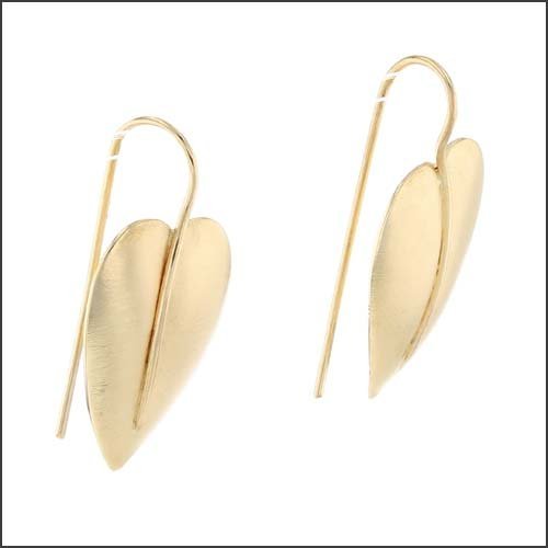 Ivy Leaf Wire Earrings 18KY - JewelsmithEarrings