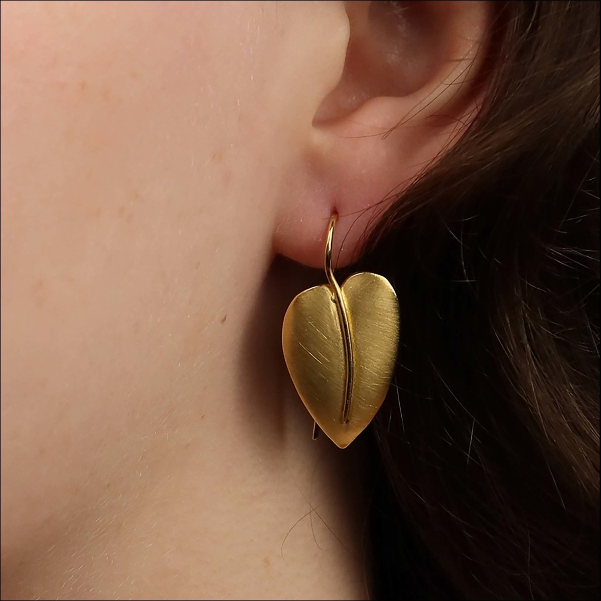 Ivy Leaf Wire Earrings 18KY - JewelsmithEarrings