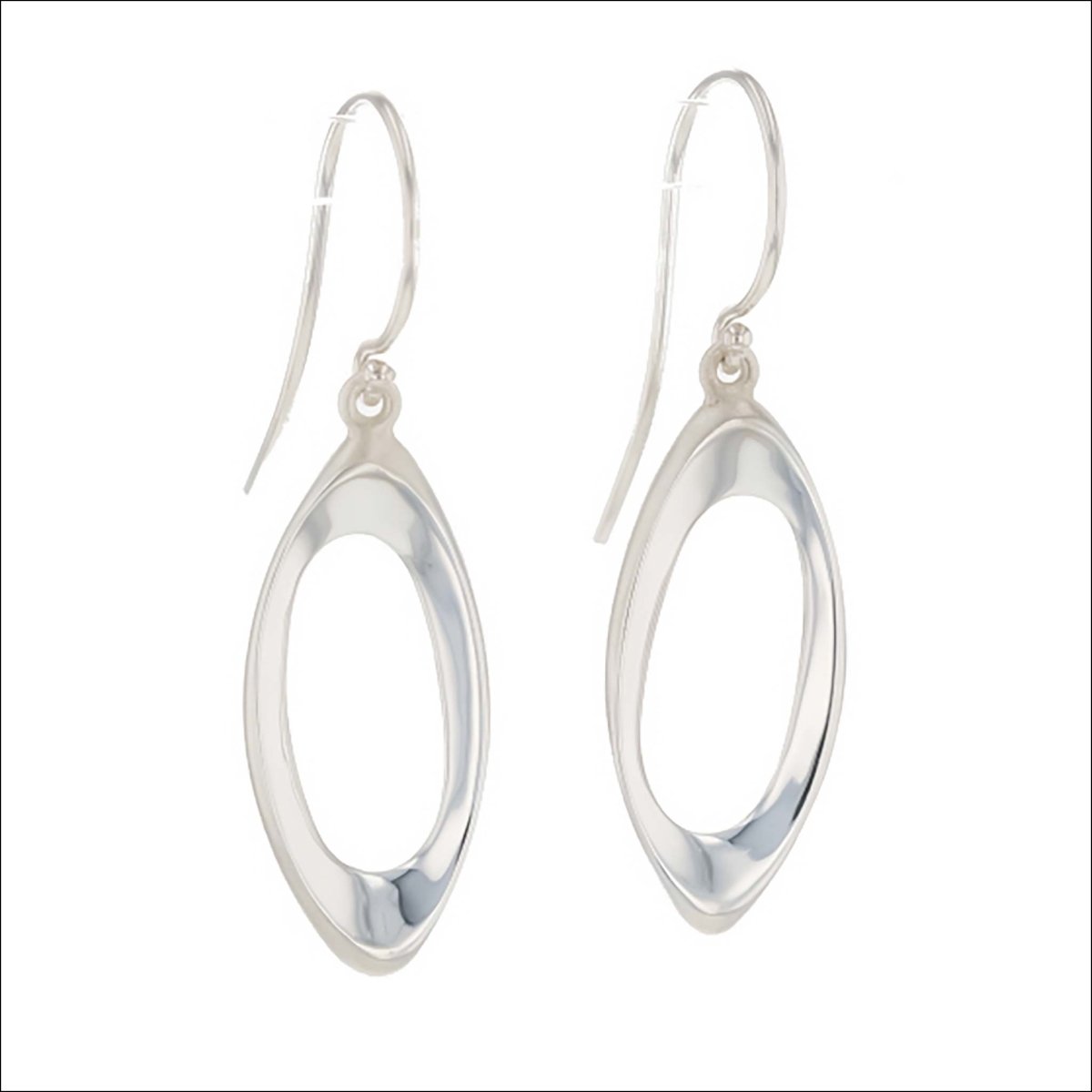 Marquise "Shapes" Earrings Sterling Silver 18KY - JewelsmithEarrings