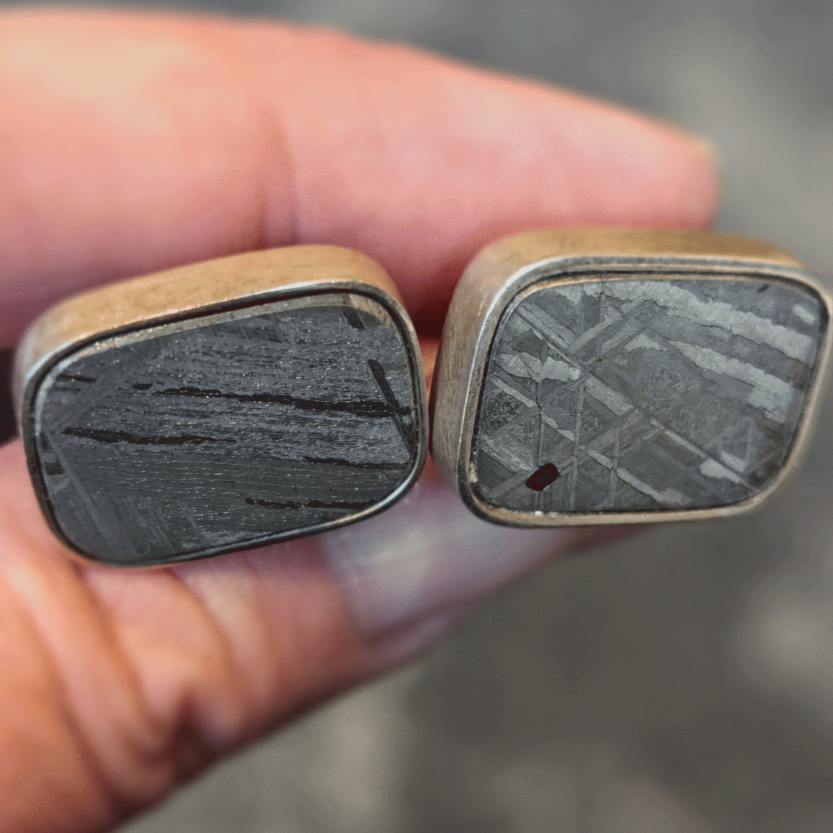 Meteorite Cufflinks Sterling Silver - JewelsmithCufflinks