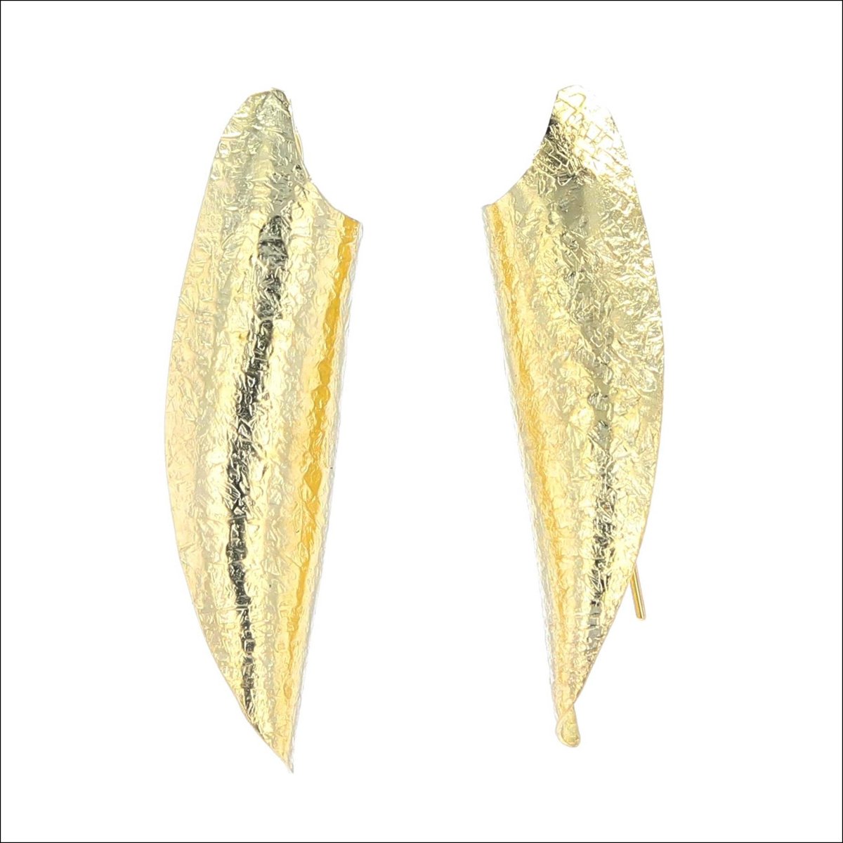 Open Cocoon Curved Sheet Earrings 18KY - JewelsmithEarrings