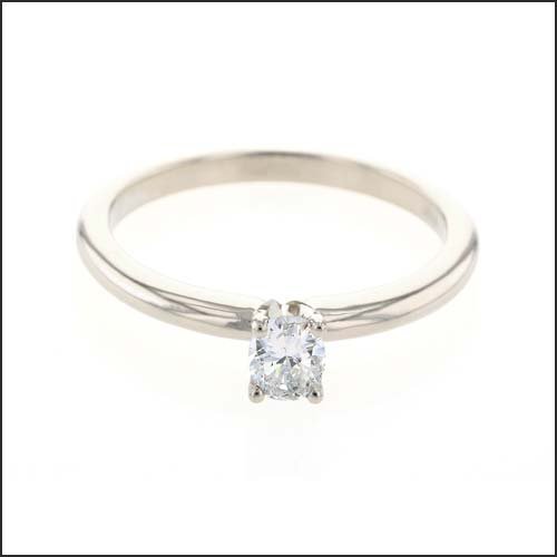 Oval Diamond Solitaire Engagement Ring 14KW - JewelsmithEngagement Rings