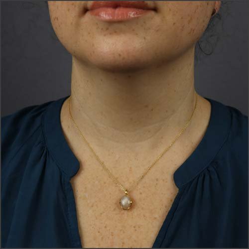 Peach Star Sapphire 4-Point Scoop Pendant 22KY - JewelsmithPendants