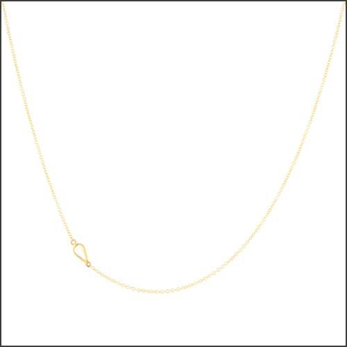 Rose Cut Diamond Slice Necklace 18KY - JewelsmithNecklaces