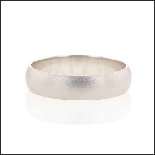 Sandblast Finish Wedding Band Platinum - JewelsmithBands