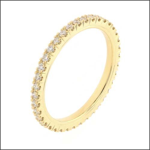 Scoop and Split Diamond Eternity Band 18KY - JewelsmithBands