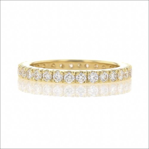 Scoop and Split Diamond Eternity Band 18KY - JewelsmithBands