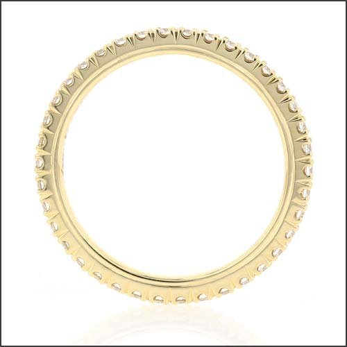 Scoop and Split Diamond Eternity Band 18KY - JewelsmithBands