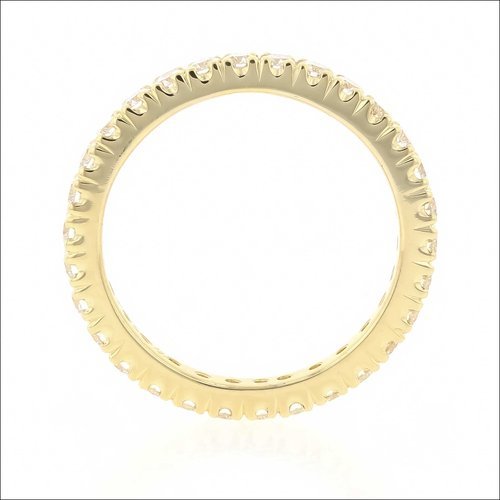 Scoop and Split Diamond Eternity Band 18KY - JewelsmithBands