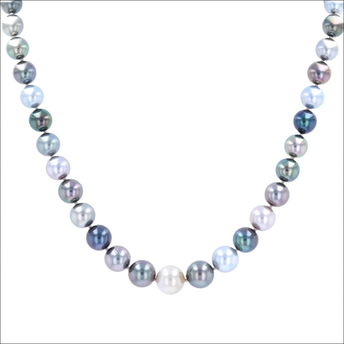 Tahitian Pearl Multi-Colored Strand 14KW 18" - JewelsmithNecklaces