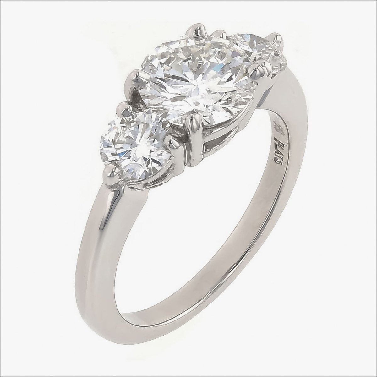 Three-Stone Diamond Engagement Ring Platinum - JewelsmithEngagement Rings