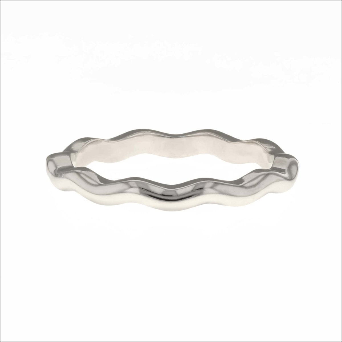 Wavy Stackable Band 14KW - JewelsmithBands