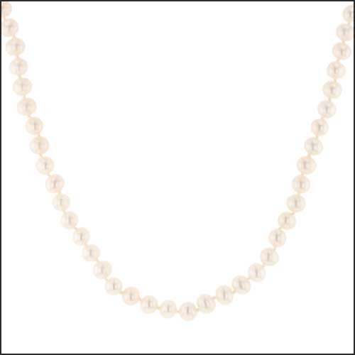 White Freshwater Pearl Strand 18KY 18" - JewelsmithNecklaces