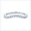 Diamond Scoop and Split Gentle Curve Band Platinum