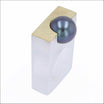 Tahitian Pearl Inset into Frosted Acrylic Ring 18KY side