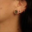 Hammered Disc Stud Earrings 18KY model