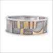 Wide Hinged Bangle Bracelet 22KY/Sterling Silver Bi-Metal Sterling Silver top