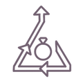 ecycled precious metals icon — Jewelsmith uses 100% recycled gold, silver, and platinum