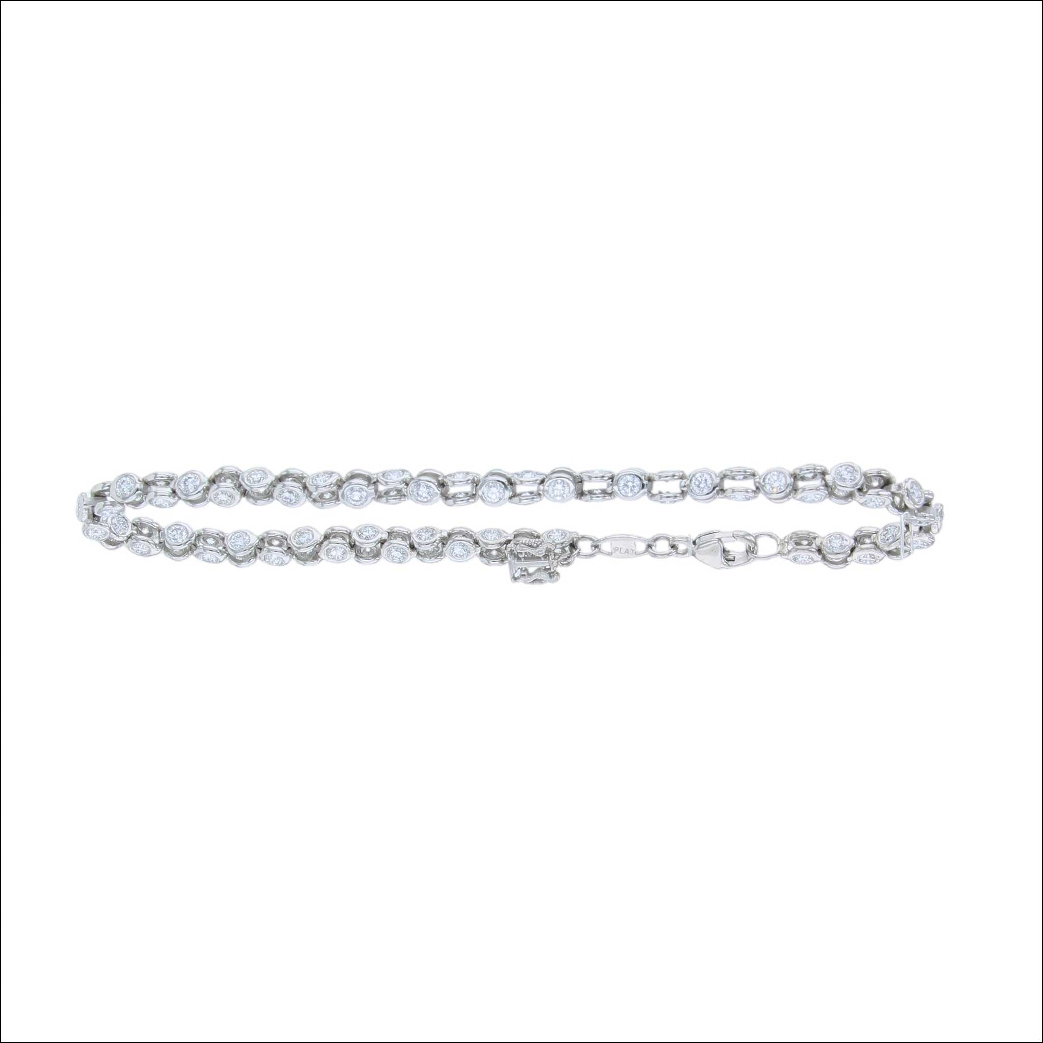 Diamond Interlock Link Bracelet Platinum (Consignment) Jewelsmith Durham NC